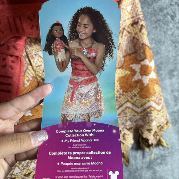 Disney Moana Adventure Dress Halloween Costume Dress Up Size 4-6x Youth Girls - Picture 3 of 6